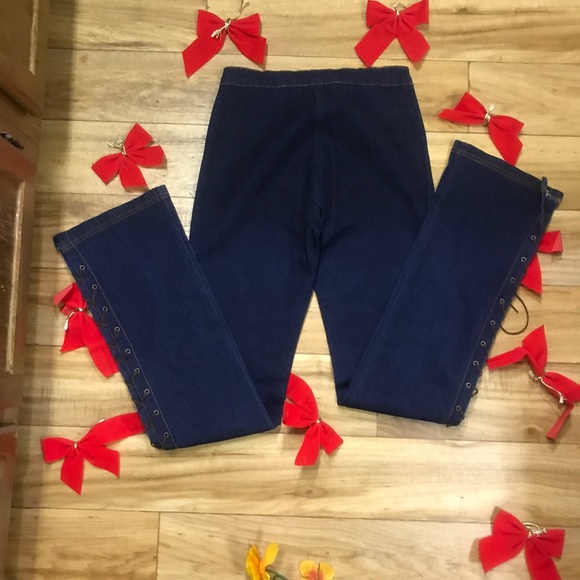 Forever 21 Stretch Side Tie-Up Jeans - Picture 5 of 14